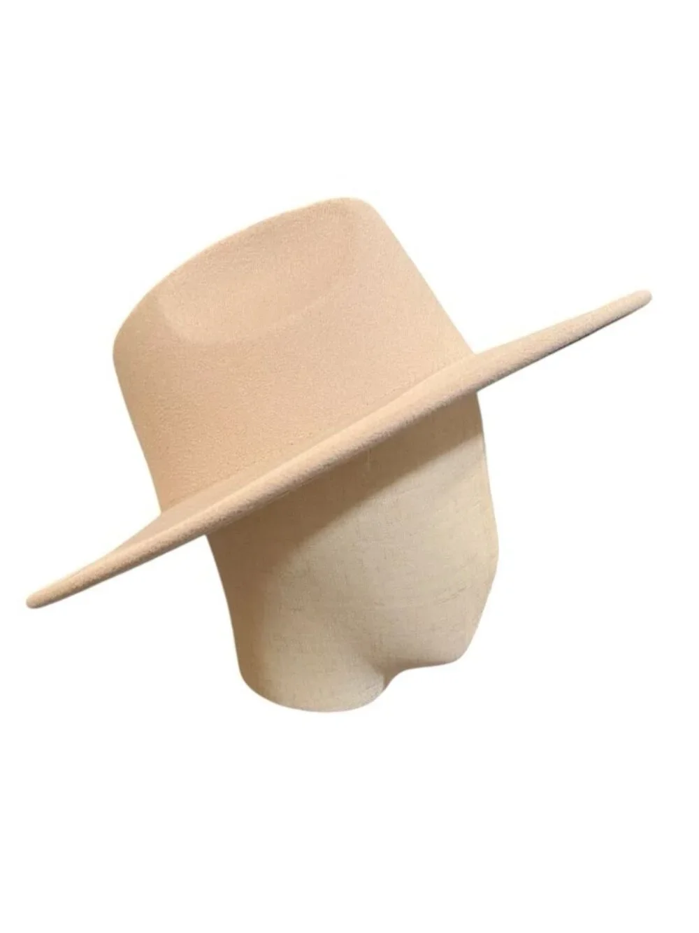 NWT Free People OS Wool Blend Ivory Boho Wide Brim Fedora Hat Country Womens